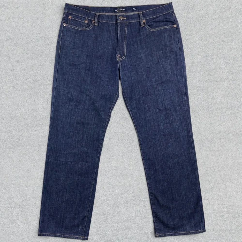 Lucky Brand Jeans Men's 38x30 Blue Denim 363 Straight Dark Wash Stretch